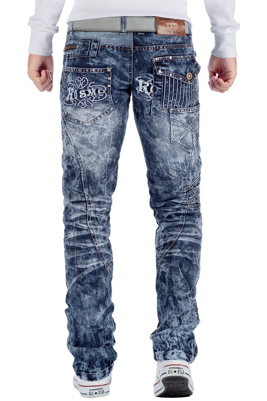 Kosmo Lupo 5-Pocket-Jeans Auffällige Herren Hose BA-KM051 (1-tlg) Markante günstig online kaufen