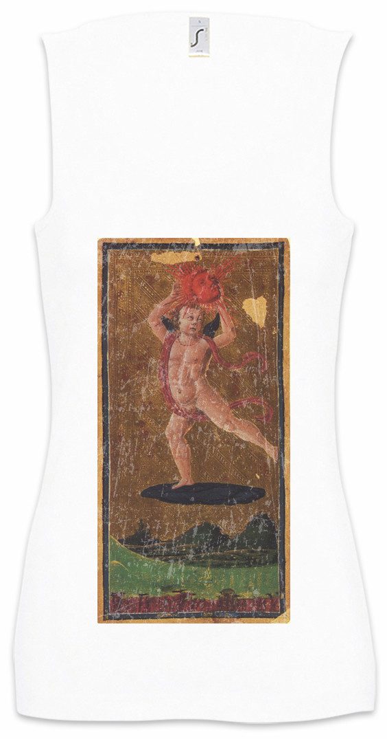 Tanktop Tarot Arcanum Sun Ärmelloses Damen T-Shirt Karte Karten Card Voddoo
