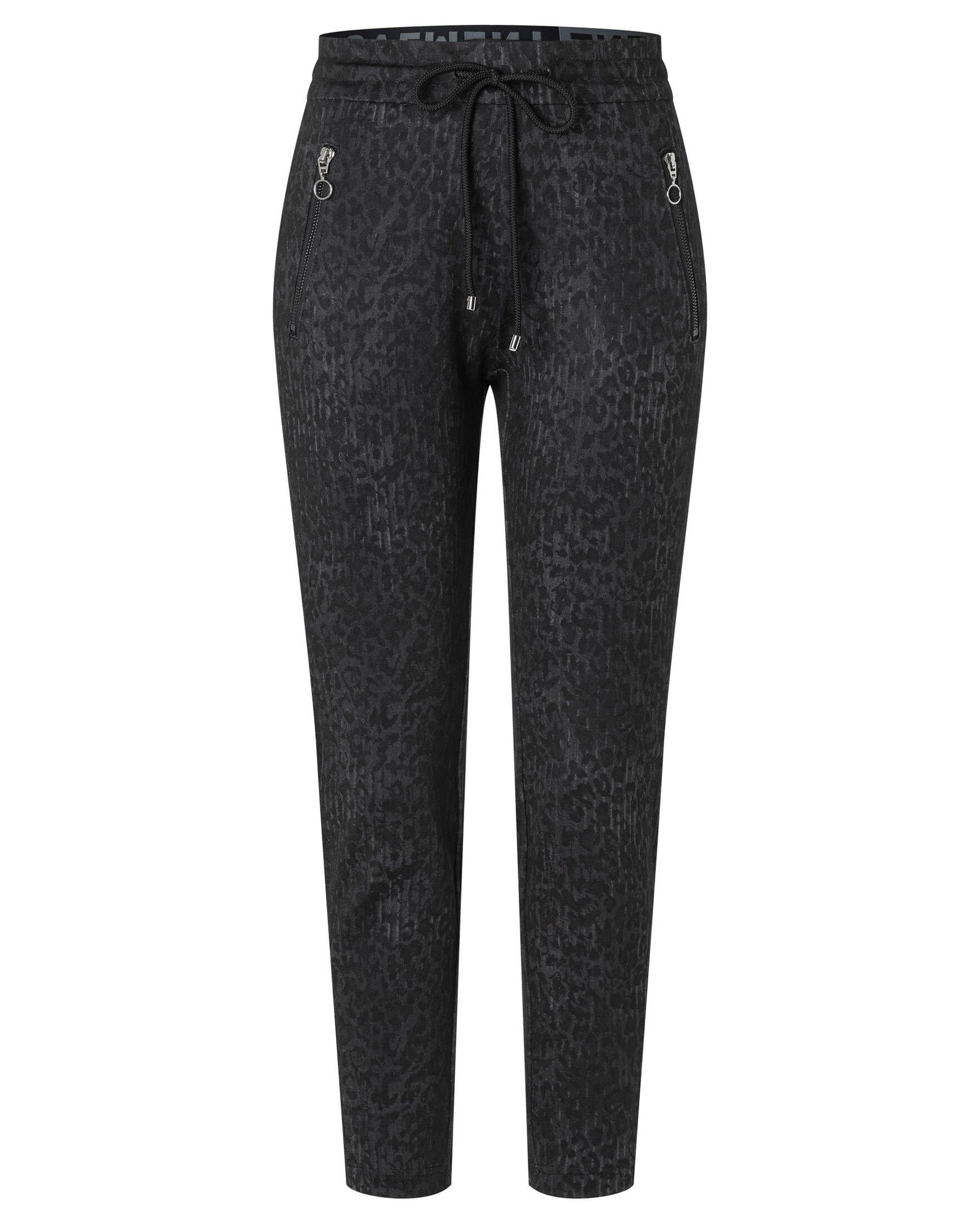 2024 Popularität explodiert EASY (1-tlg) black Pants Jogger verkürzt Jogpants (85) Damen MAC