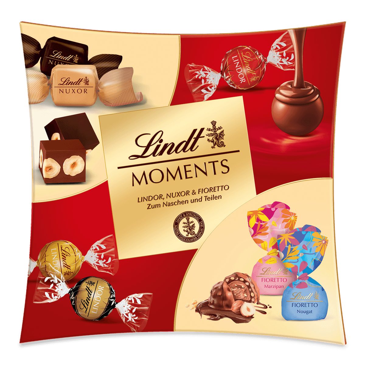 LINDT Schokolade Moments 223g Schachtel Schokolade Pralinen Mischung Geschenk Box