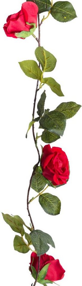 Kunstblume Rosengirlande Rose, Botanic-Haus, Höhe 150 cm