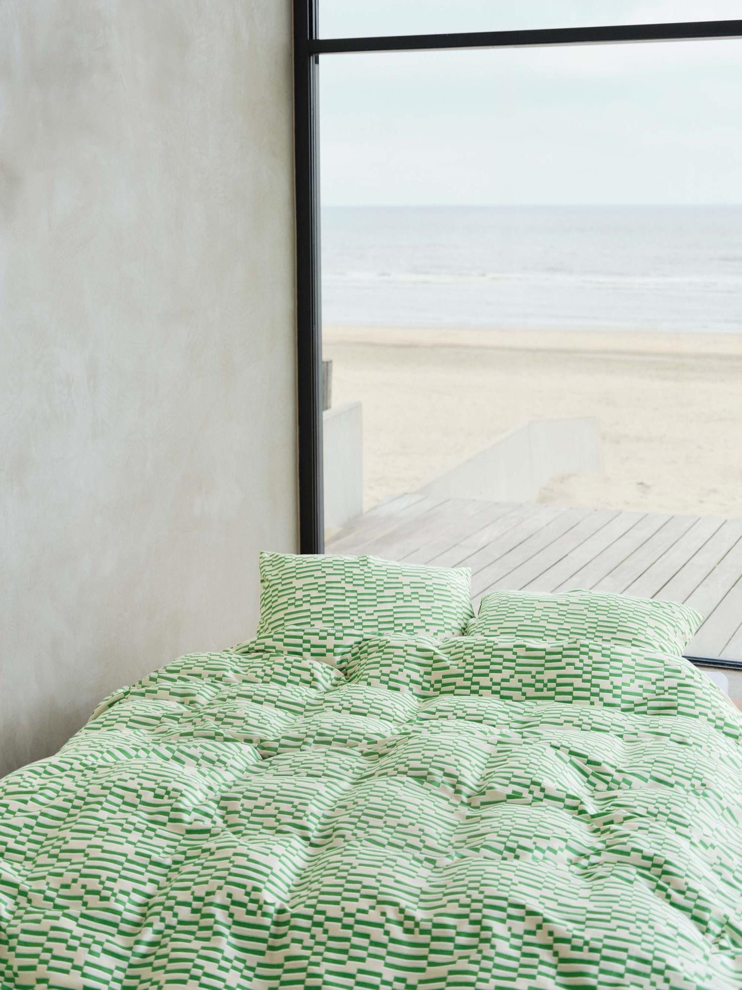 Marc O'Polo Home Bettwäsche Harpa, Satin, 3 teilig, mit Wellenmuster