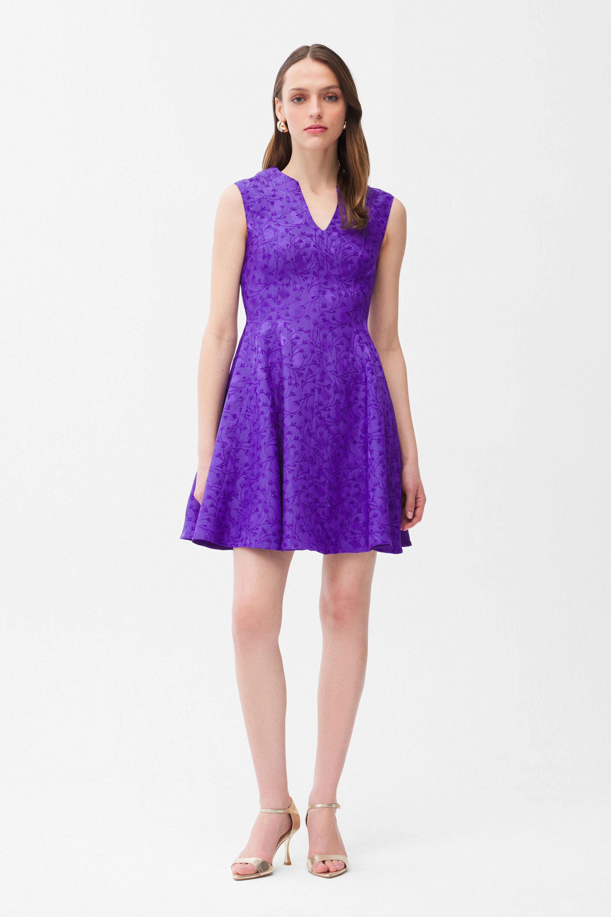 adL Jerseykleid Kleid mit V-Ausschnitt