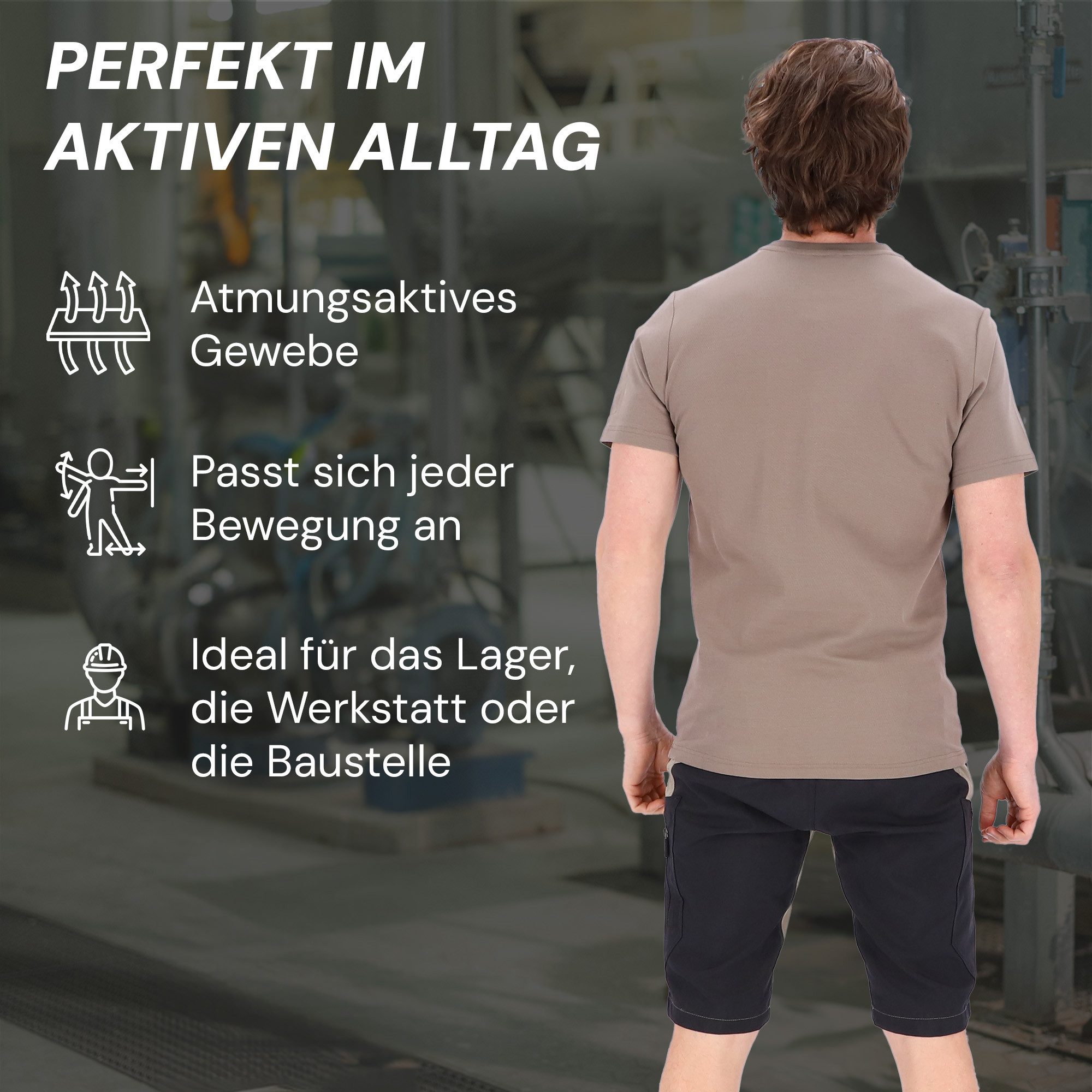 PUMA Workwear T-Shirt ADVANCED Arbeitsshirt - Herren Shirt mit Brusttasche - Utility Fach Strapazierfähiges und atmungsaktives Gewebe, für Handwerk und Logistik – Bild 4 von 5