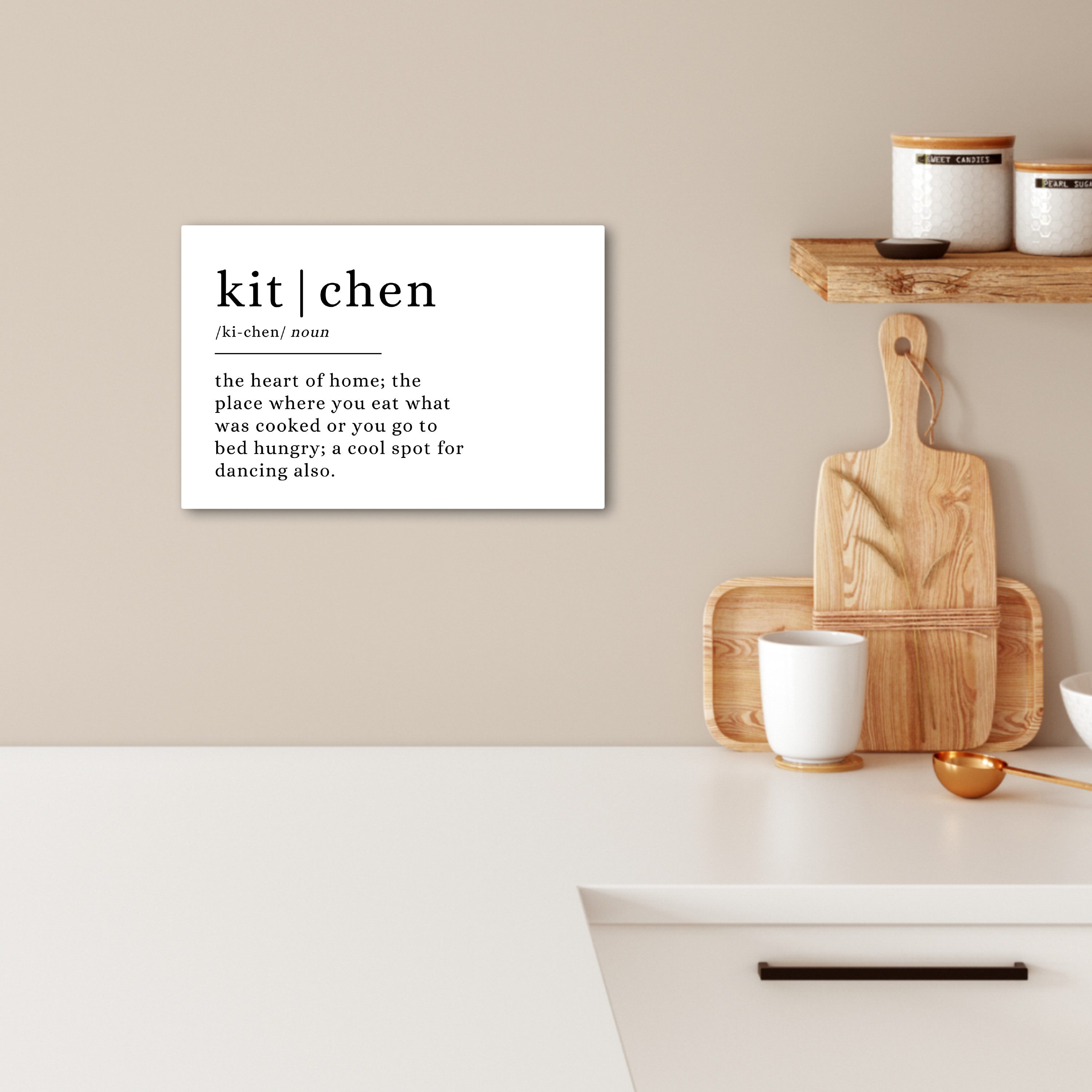 OneMillionCanvasses® Leinwandbild Zitat - Küche - günstig online kaufen