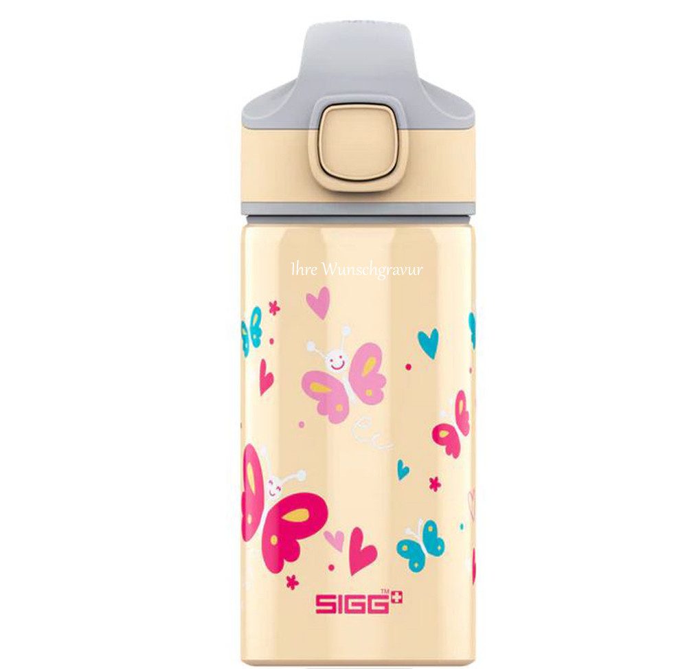 Sigg Trinkflasche Sigg Kinder Trinkflasche Miracle Kids Alu 0.4 L, mit Ihrer persönlichen Wunschgravur