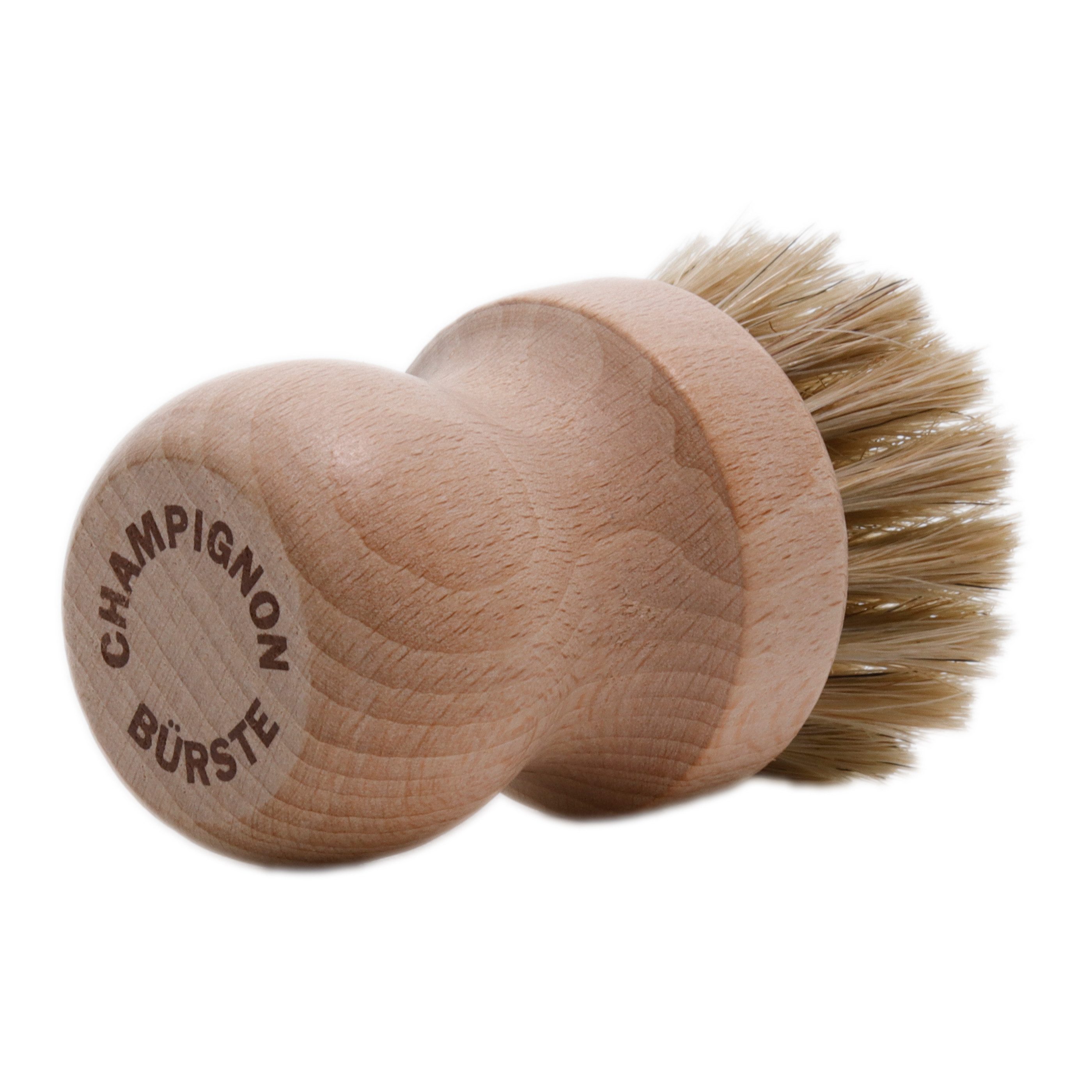 TelMo Reinigungsbürste Champignonbürste Rosshaar & Buchenholz, effektiv reinigen