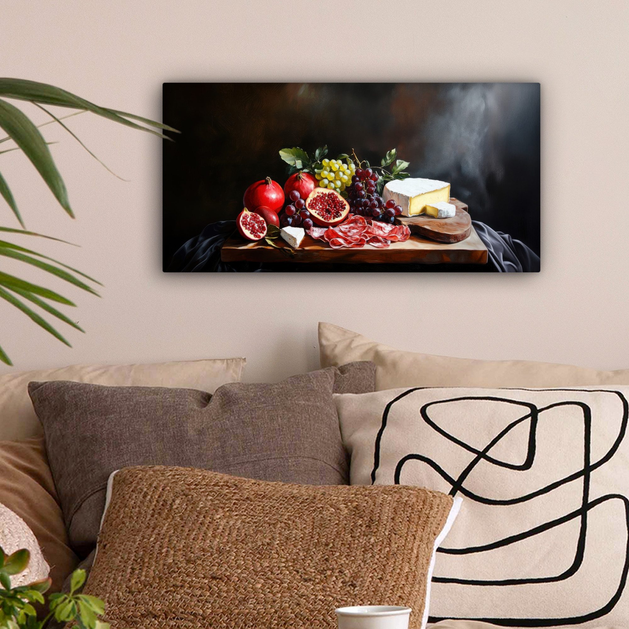 OneMillionCanvasses® Leinwandbild Panorama Trinktafel - Stilleben günstig online kaufen