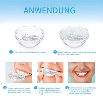 yozhiqu Zahnschutz Anti-Verschleiß-Zahnspangen aus Silikon, Zahnschienen, Anti-Schnarchen, Passt sich dem Mund an, verhindert Bruxismus, kompakt und tragbar