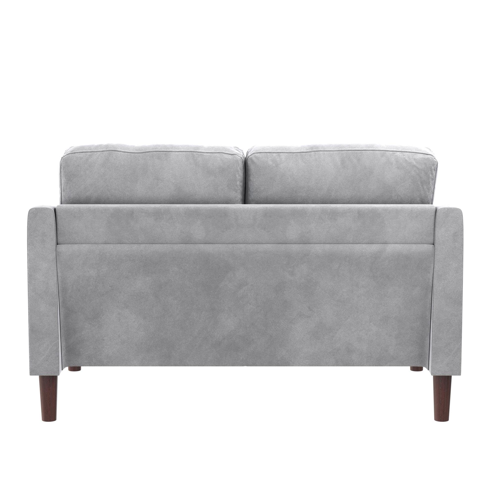 in Bezug Couch, 2-Sitzer, Sofa Marbella, 129,5 loft24 Samtoptik, Länge cm grau