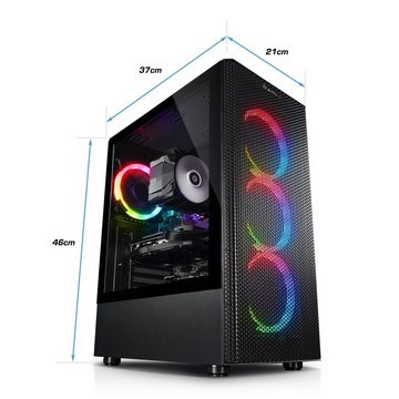 Kiebel Storm 10 Gaming-PC (Intel Core i5 Intel Core i5-10600KF, RTX 4070 SUPER, 32 GB RAM, 1000 GB SSD, Luftkühlung, ARGB-Beleuchtung)