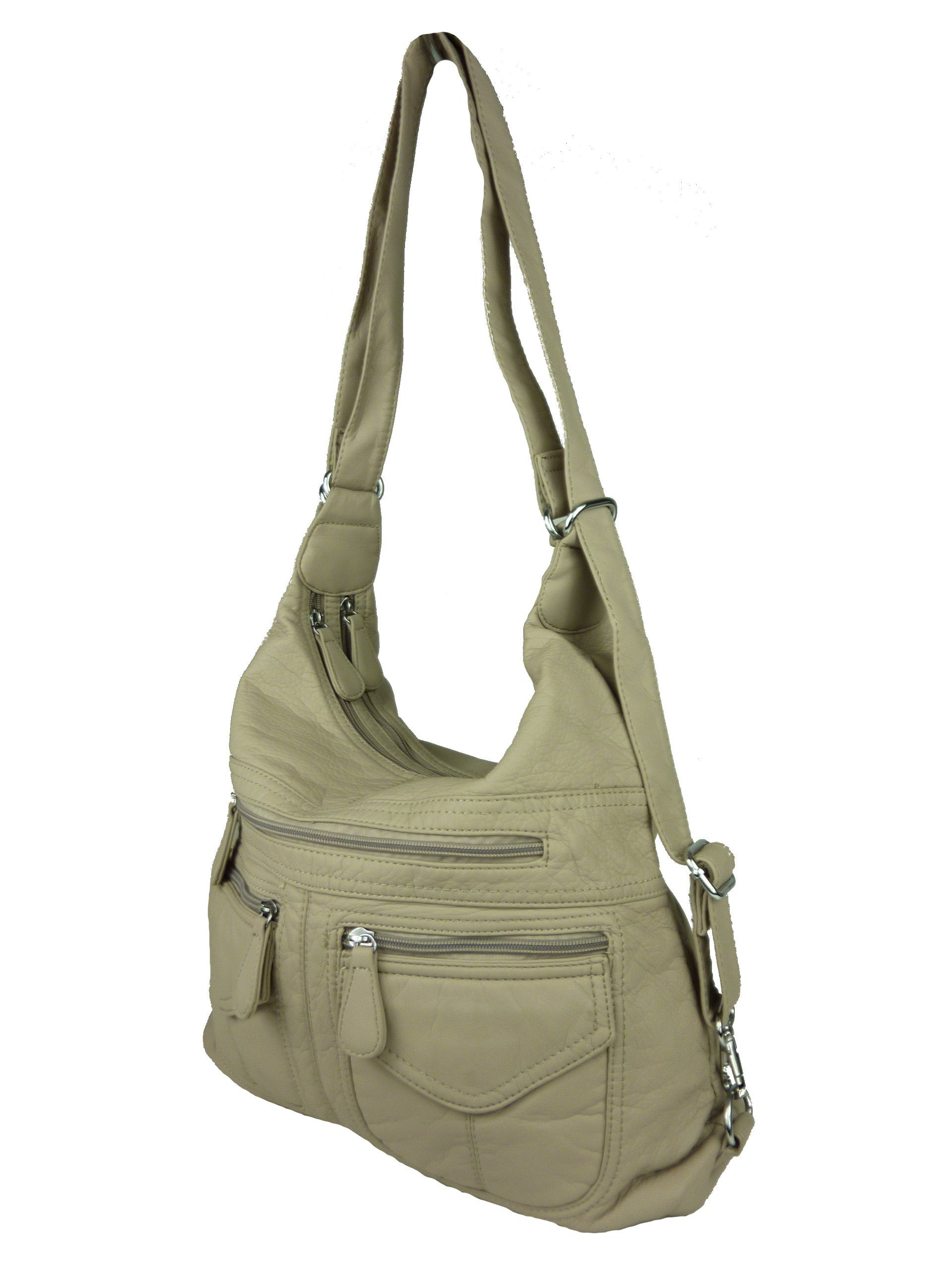 Taschen4life Schultertasche Rucksacktasche AK3435 Multifunktionstasche Schultertasche, Rucksack