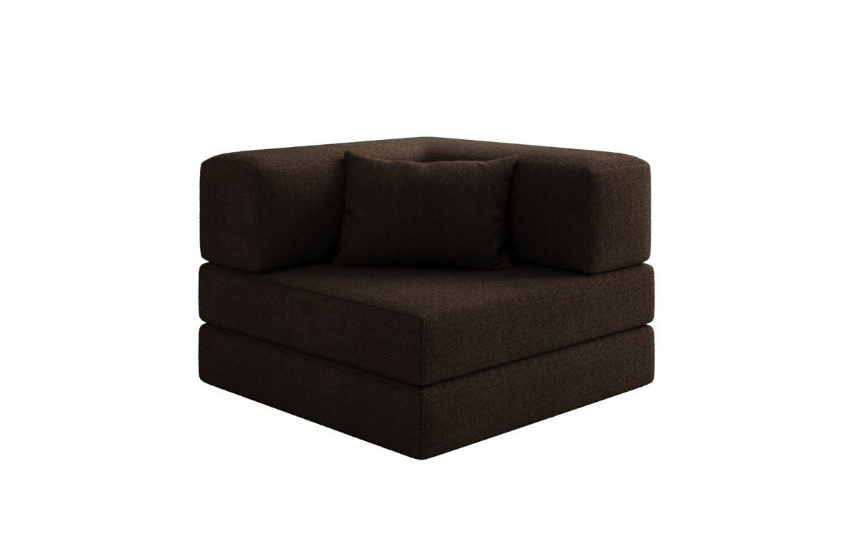 Luxusbetten24 Sessel Designer Sofa-Sessel Lazy, in Bouclé