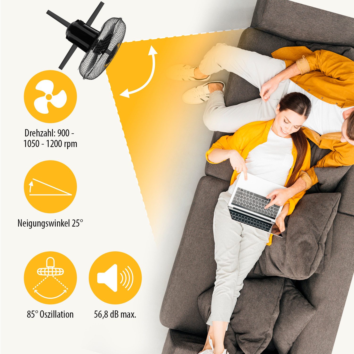 Tristar Standventilator VE-5756, Oszillierend, Höhenverstellbar 85 günstig online kaufen