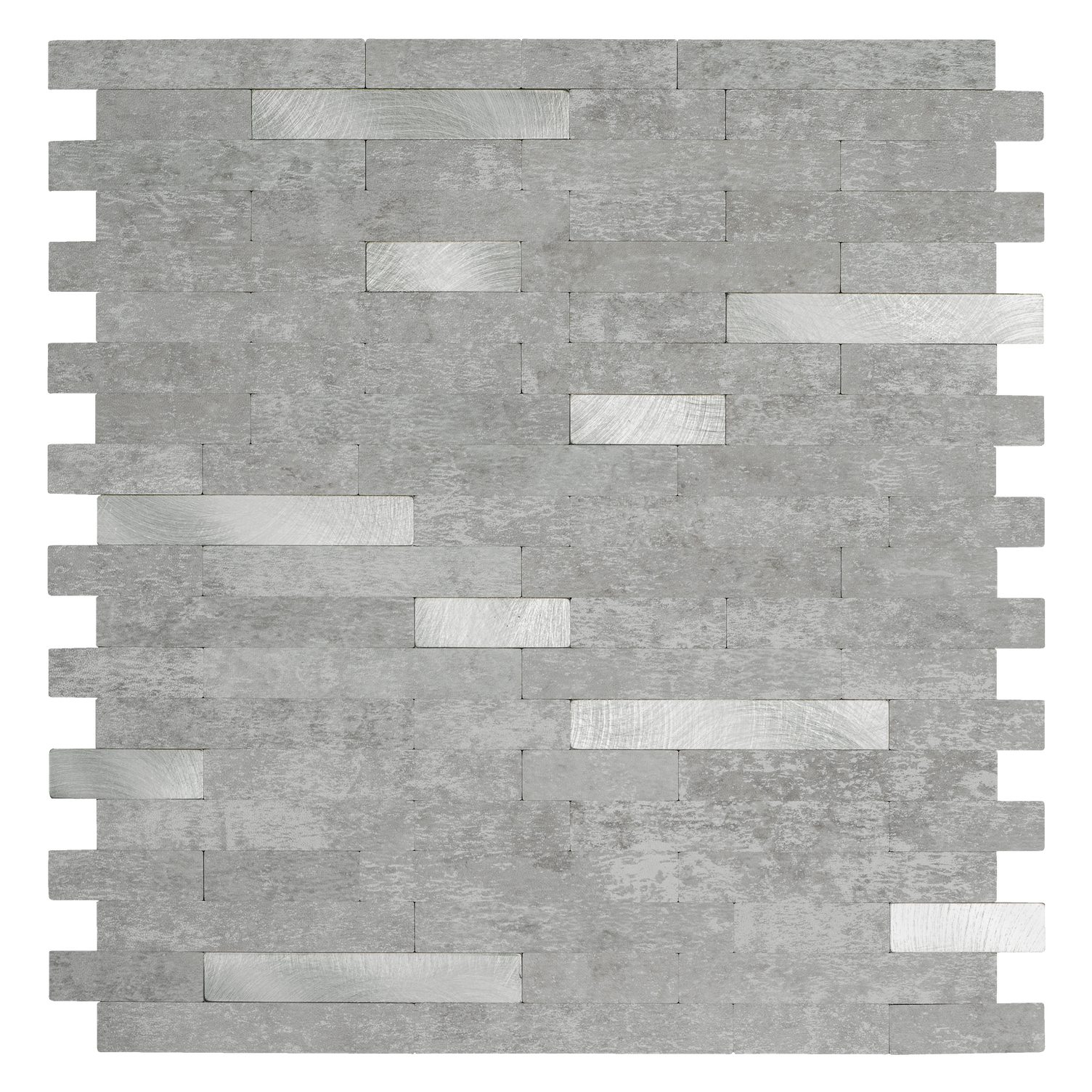 d-c-fix Wandfliese Premium SA Wall Tiles Metal and Stone, Strapazierfähiger Vinyl-Wandbelag 29,7x29,2, Metal and Stone