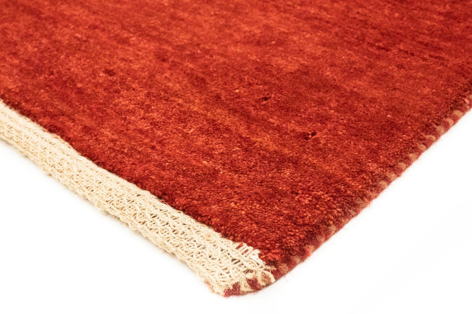 rechteckig, handgeknüpft Wollteppich Teppich mm, Gabbeh morgenland, Höhe: handgeknüpft 18 rot,