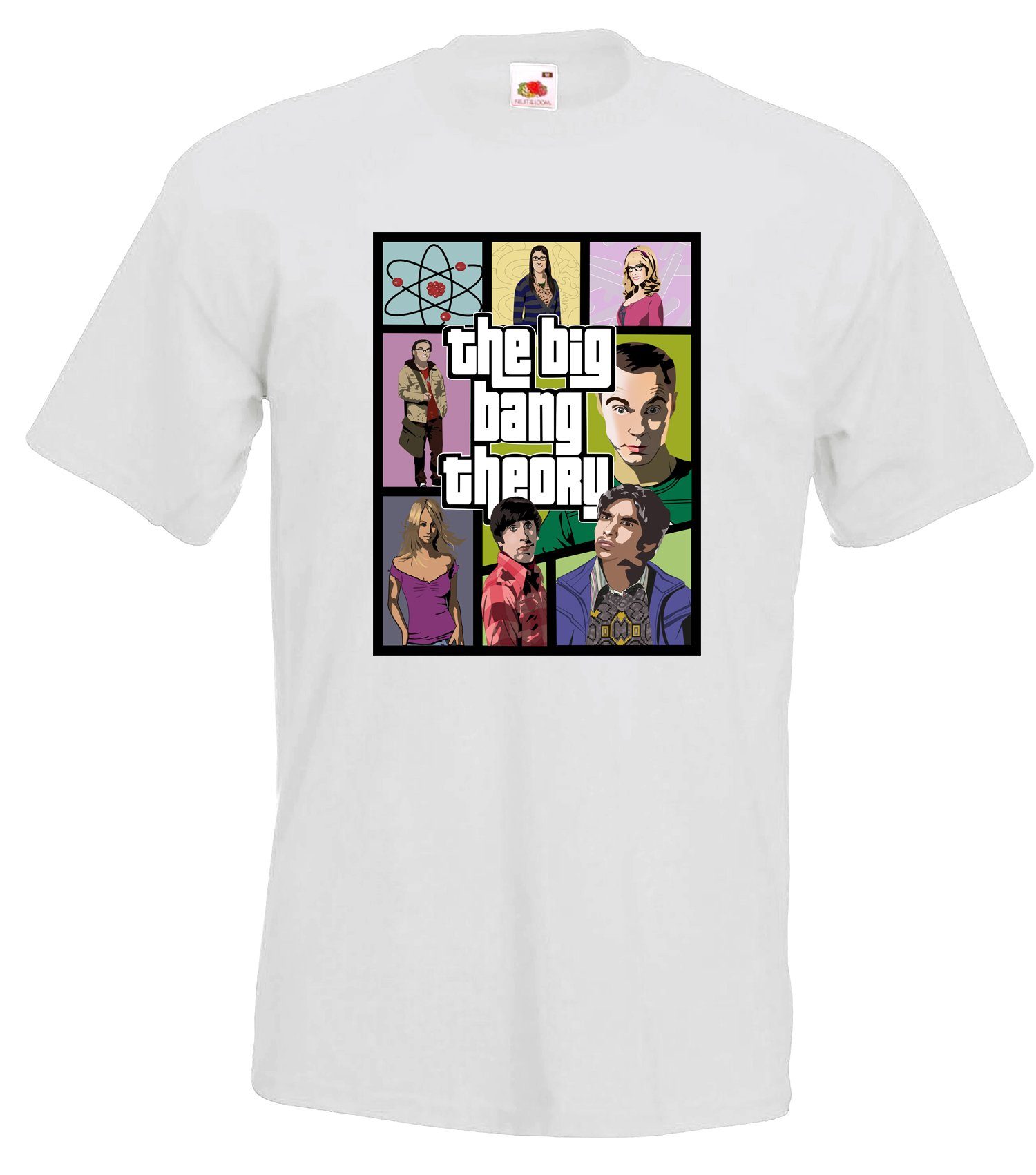 Youth Designz T-Shirt Big Bang Popart Herren Shirt mit trendigem Gaming-Serien Motiv Weiß