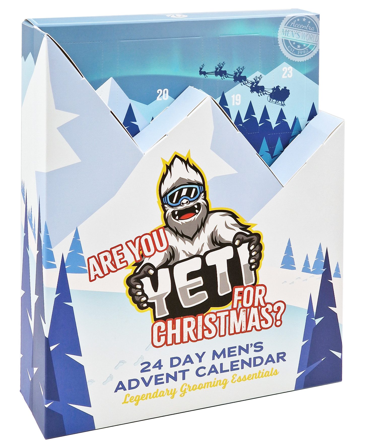 ACCENTRA Kosmetik-Adventskalender Yeti Adventskalender für Männer 2026 - Körperpflege Weihnachtskalender