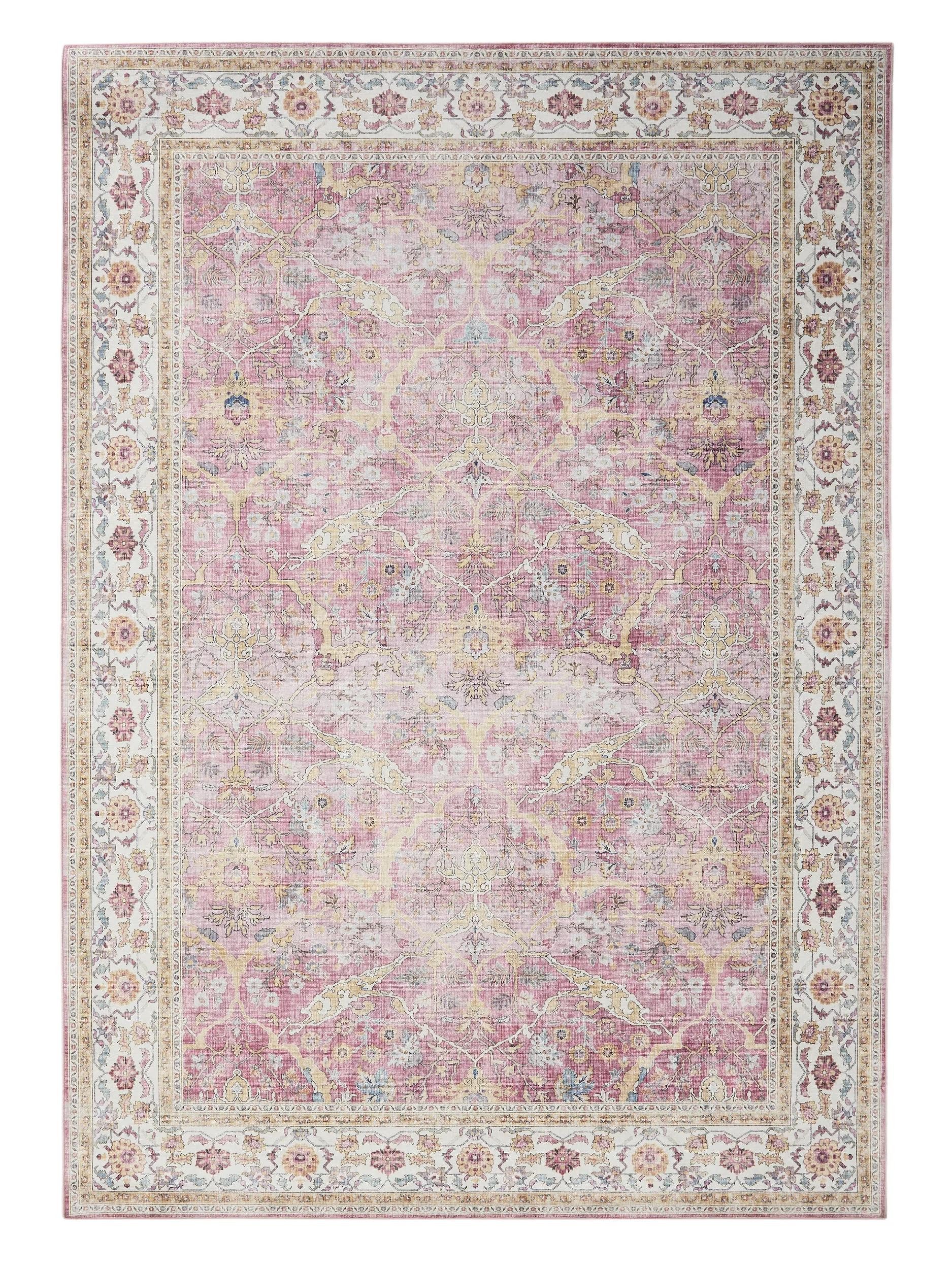 benuta Teppich Laury, rechteckig, Höhe: 5 mm, Teppich Wohnzimmer, Schlafzimmer, Esszimmer, Flur, Kunstfaser, Cozy