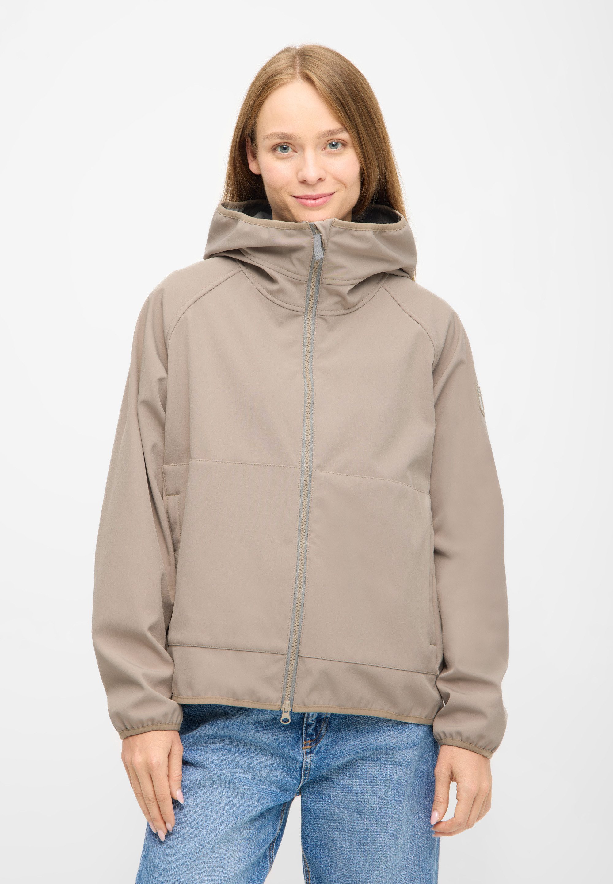 Derbe Softshelljacke Peutby wasserabweisend, winddicht, Kapuze
