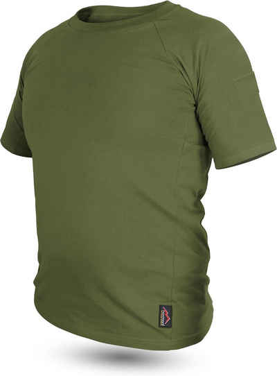 normani Funktionsshirt Herren Taktisches T-Shirt Captain Kurzarm Kampfshirt mit Klettflächen auf den Armen Sommer T-Shirt Paintball Shirt
