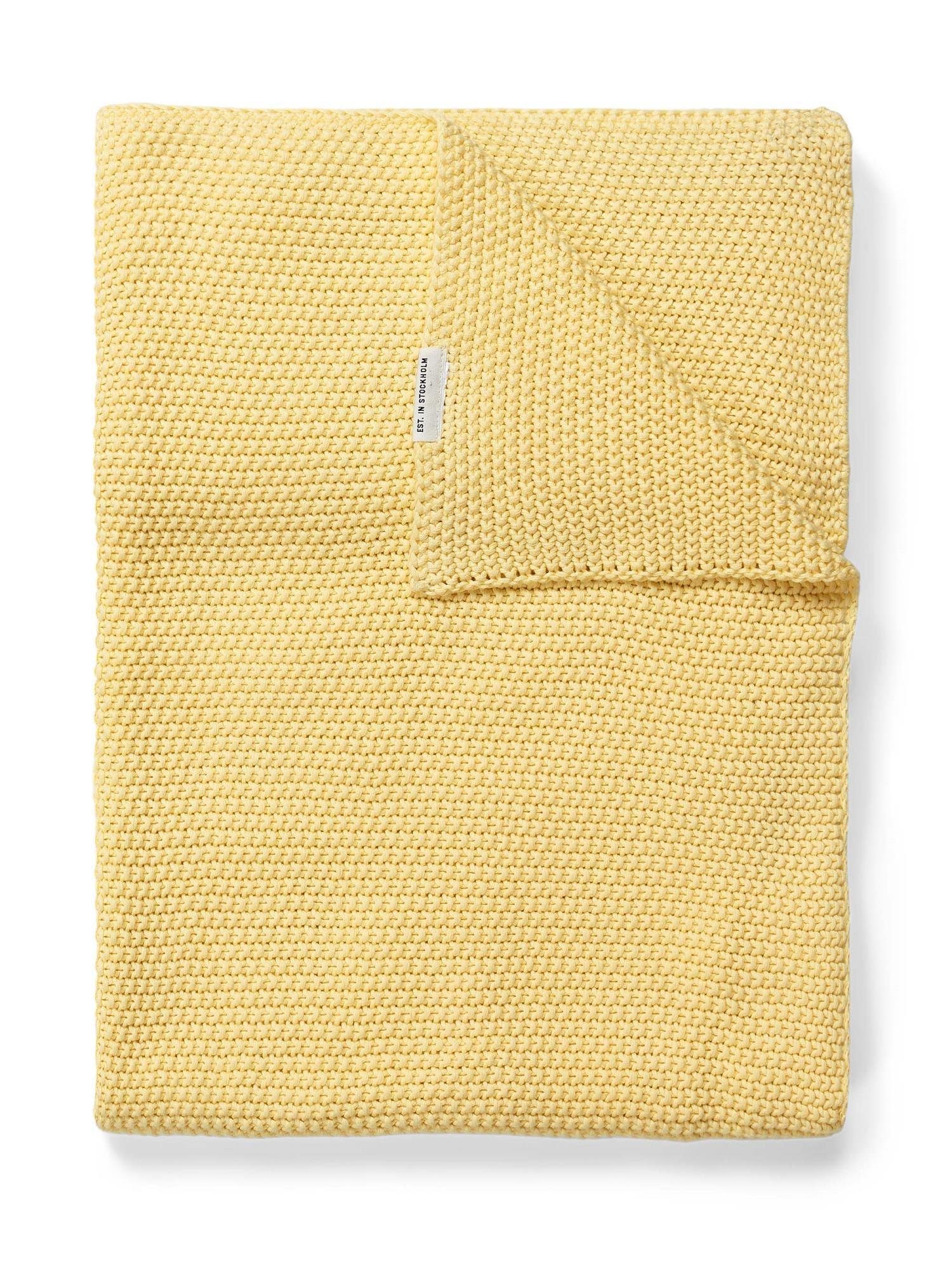 Plaid Nordic knit, Marc O'Polo Home, aus Bio-Baumwolle Pale Yellow