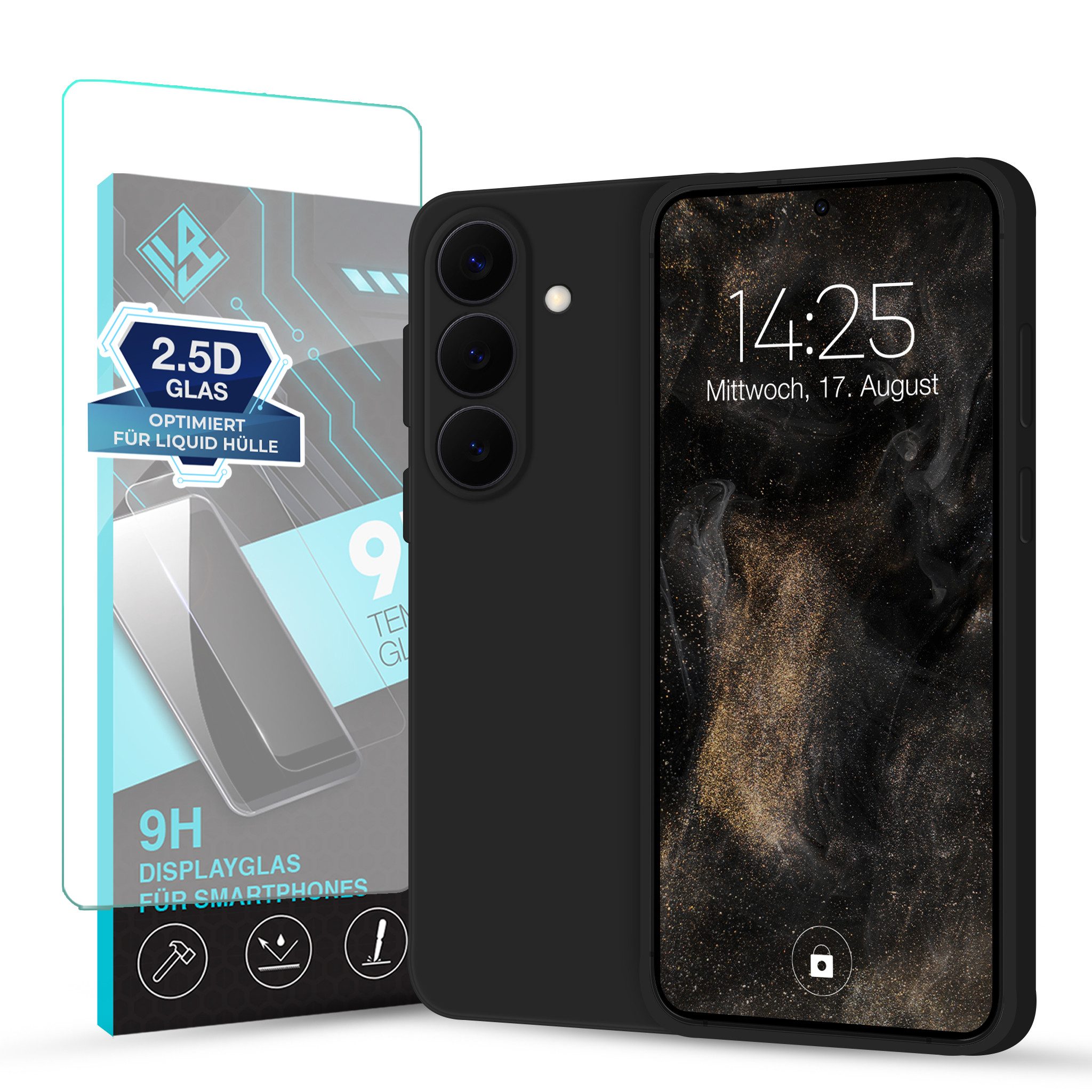 Tec-Expert Handyhülle SoftGrip Cover Hülle für Samsung Galaxy S26 FE 6.7 Zoll, 6.7", Handy Case Bumper integrierter Kameraschutz flexibel mit Schutzglas