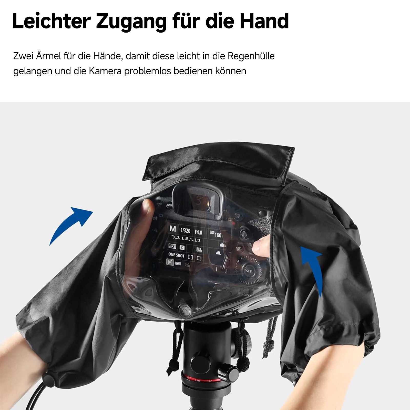 Neewer Kamera-Rainsleeve PB004 Kamera-Regenhülle universell mit Sichtfenster