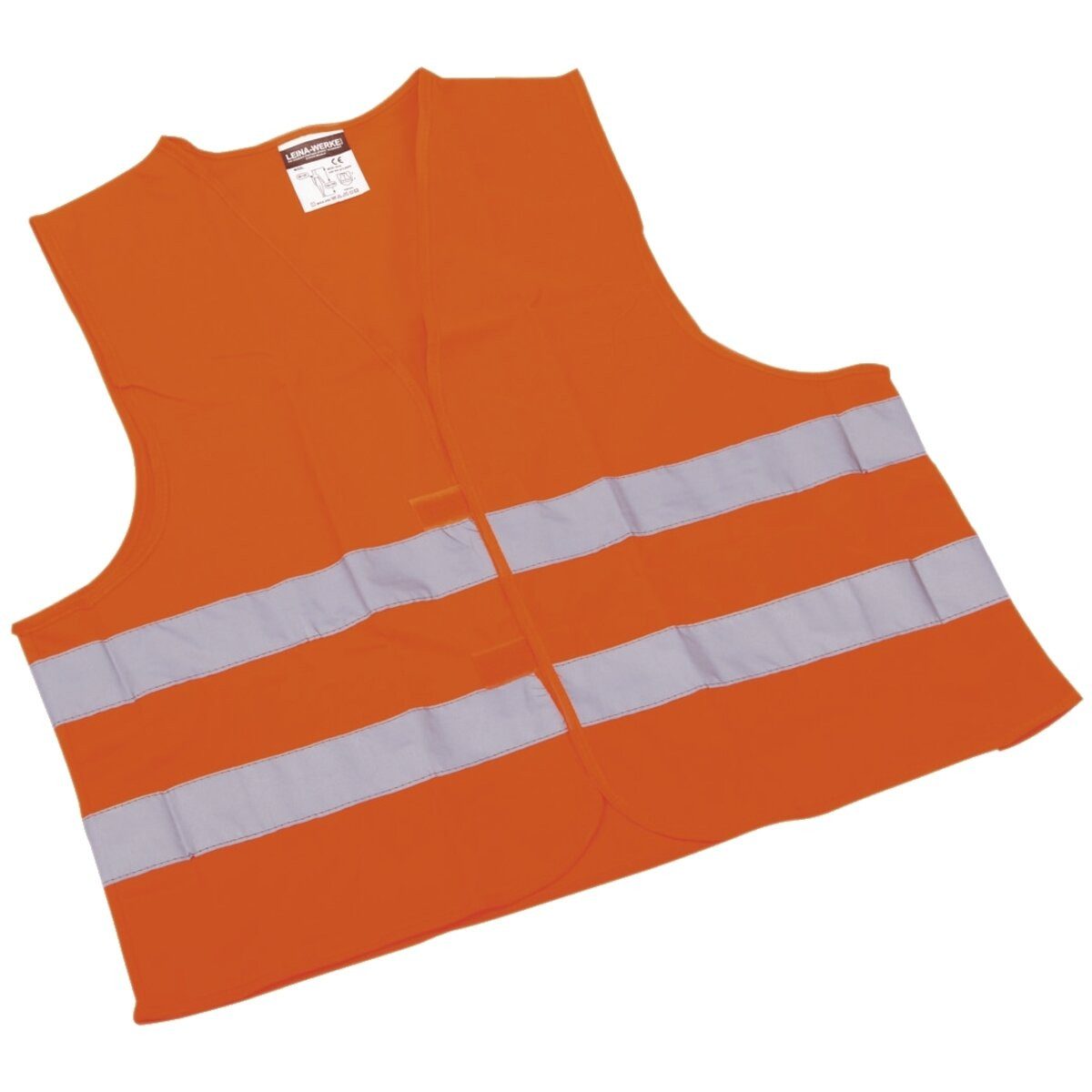 Leina-Werke Nitril-Handschuhe Pannen-Warnwesten - Klettverschluß - orange.