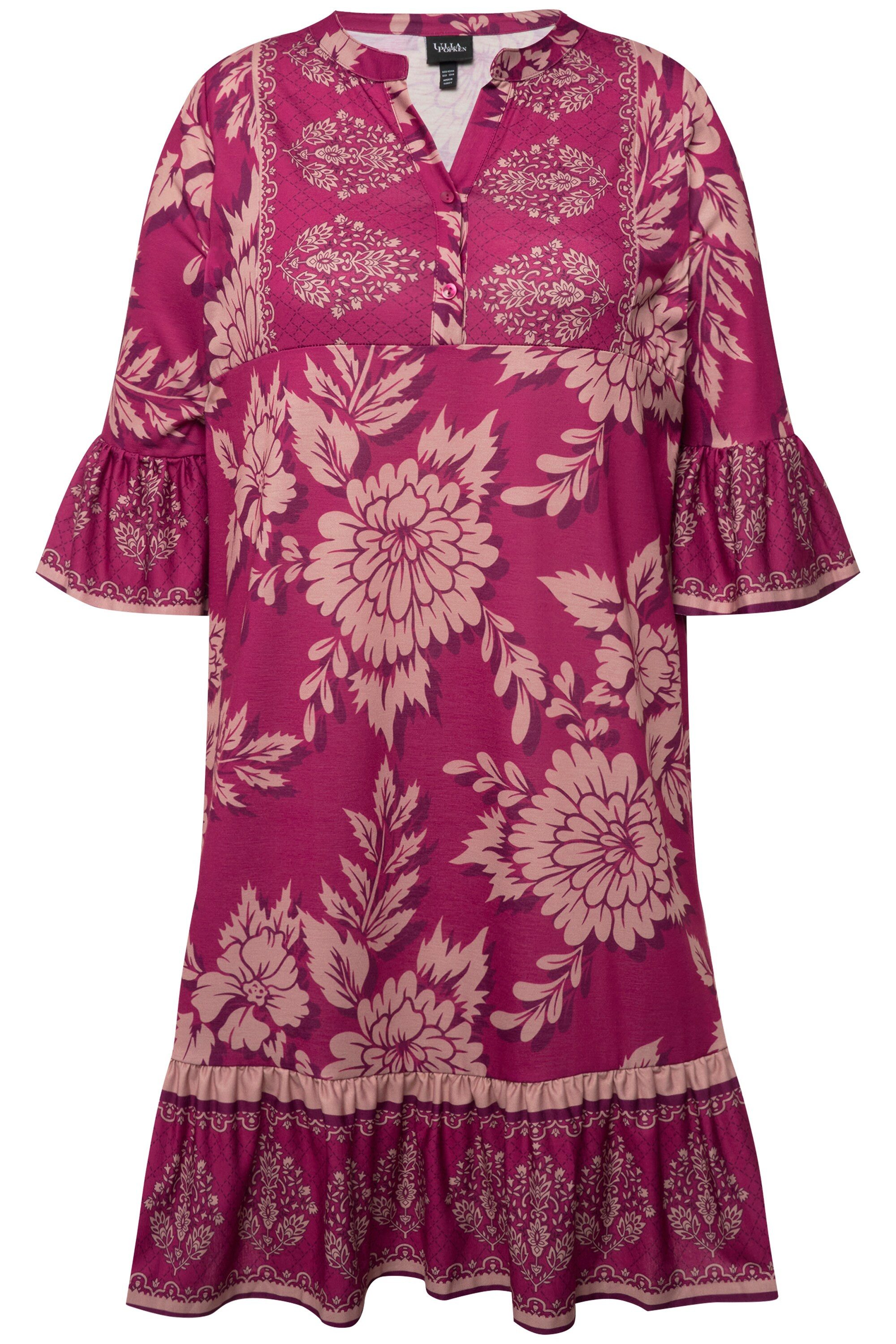 Ulla Popken Midikleid Minikleid Blüten A-Linie günstig online kaufen