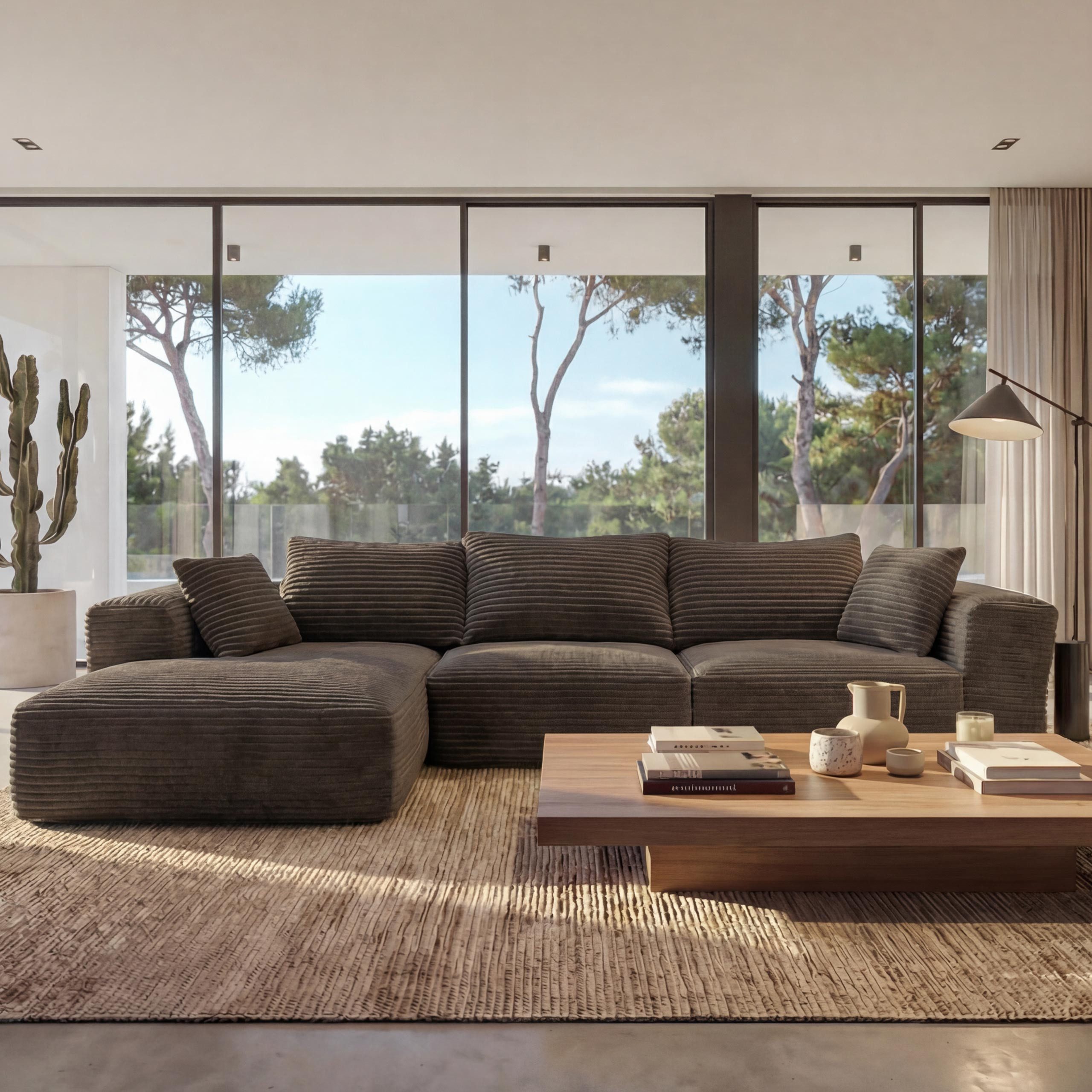 MCW Loungesofa MCW-P20, Rutschfeste Unterseite, Polsterung aus Taschenfedern und Schaumstoff