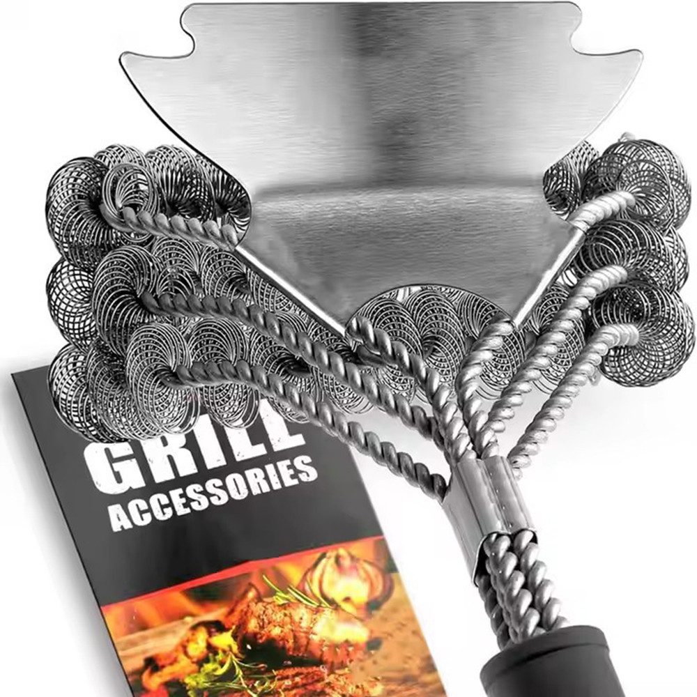 Jumpeak Grillbürste 43.5CM Grill Reinigungsbürste Edelstahl,Schaber,PP Wärmedämmung Griff, Grill zubehör für Gasgrill,gussrost,Holzkohlegrill,Elektrogril