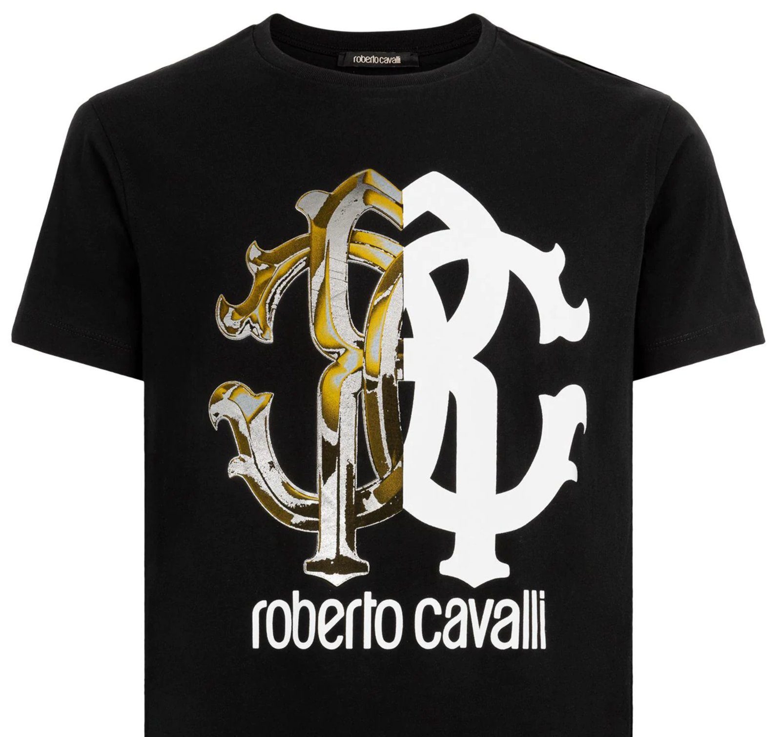 roberto PRINT MONOGRAM Print-Shirt cavalli METALIC LOGO FIRENZE CAVALLI