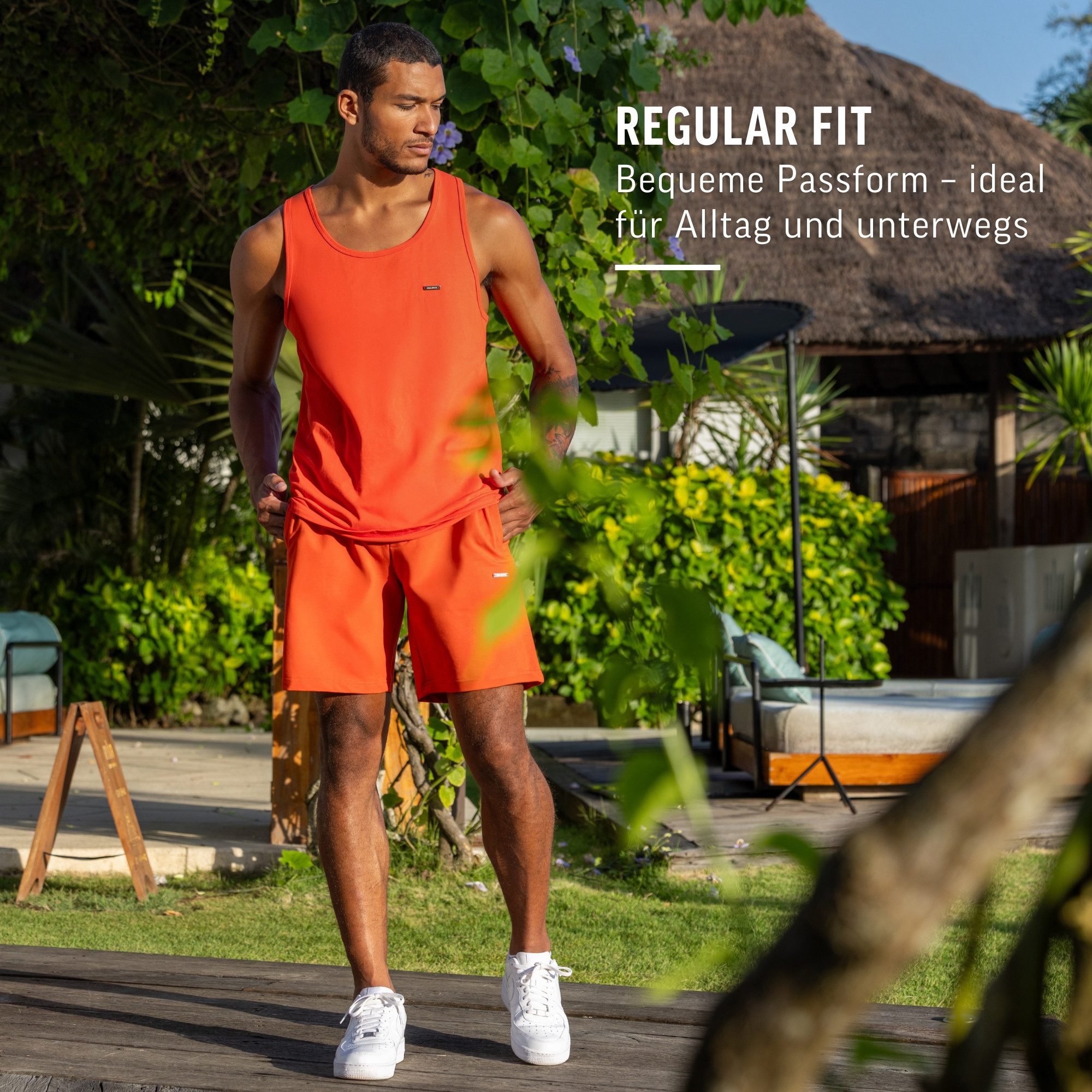 Smilodox Shorts Edin, Sommer Hose kurz im Regular Fit aus Baumwolle, elastischer Bund Kordelzug & Eingrifftaschen, Bequeme Freizeithose, Alltag Freizeit