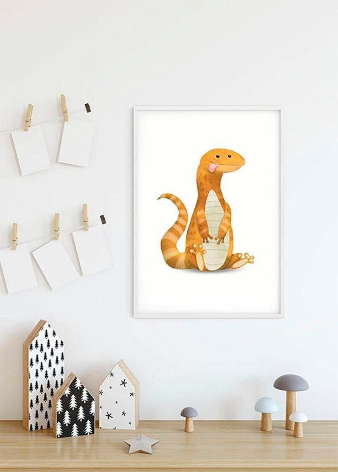 Lizard, Poster Kinderzimmer, (1 Animal Schlafzimmer, Tiere Cute Wohnzimmer St), Komar