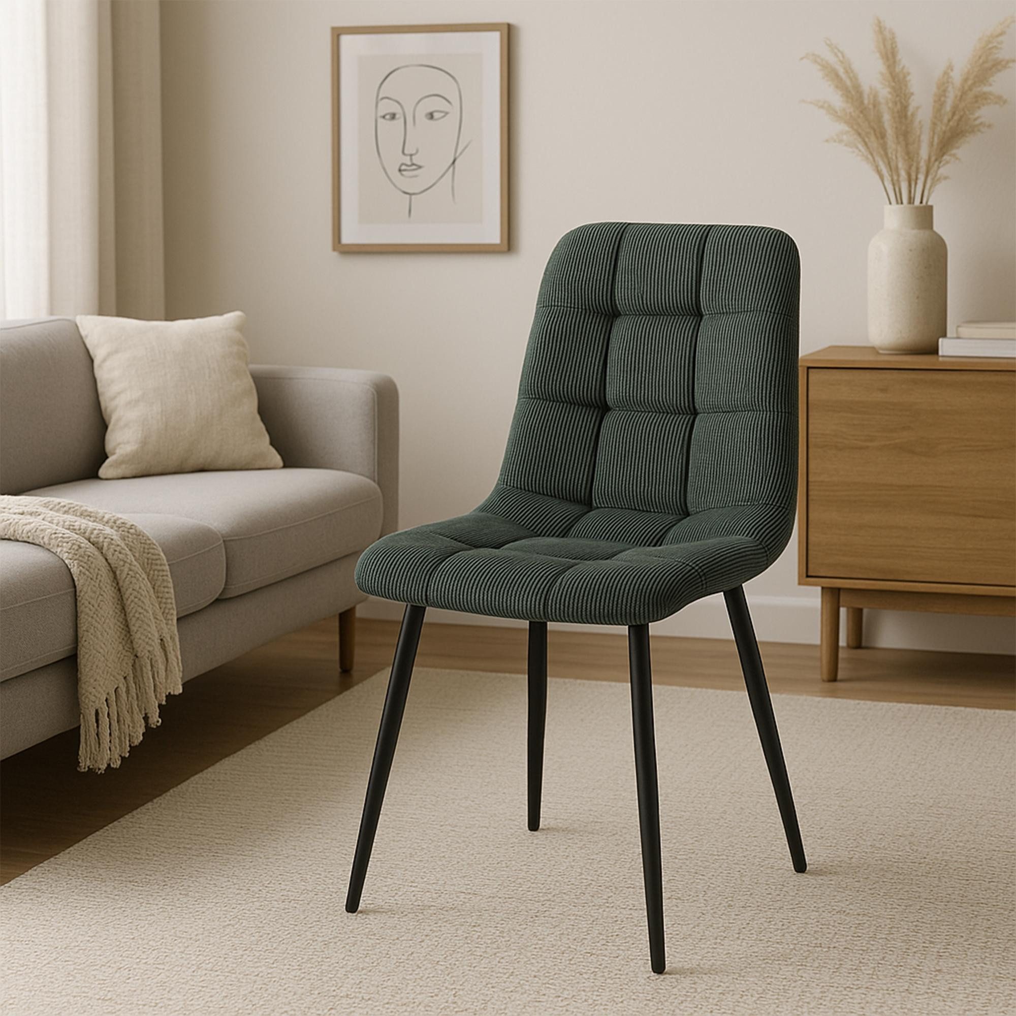 CLP Esszimmerstuhl Tilde (4er Set, 4 St), mit Rückenlehne, Metallgestell, bis 150 kg