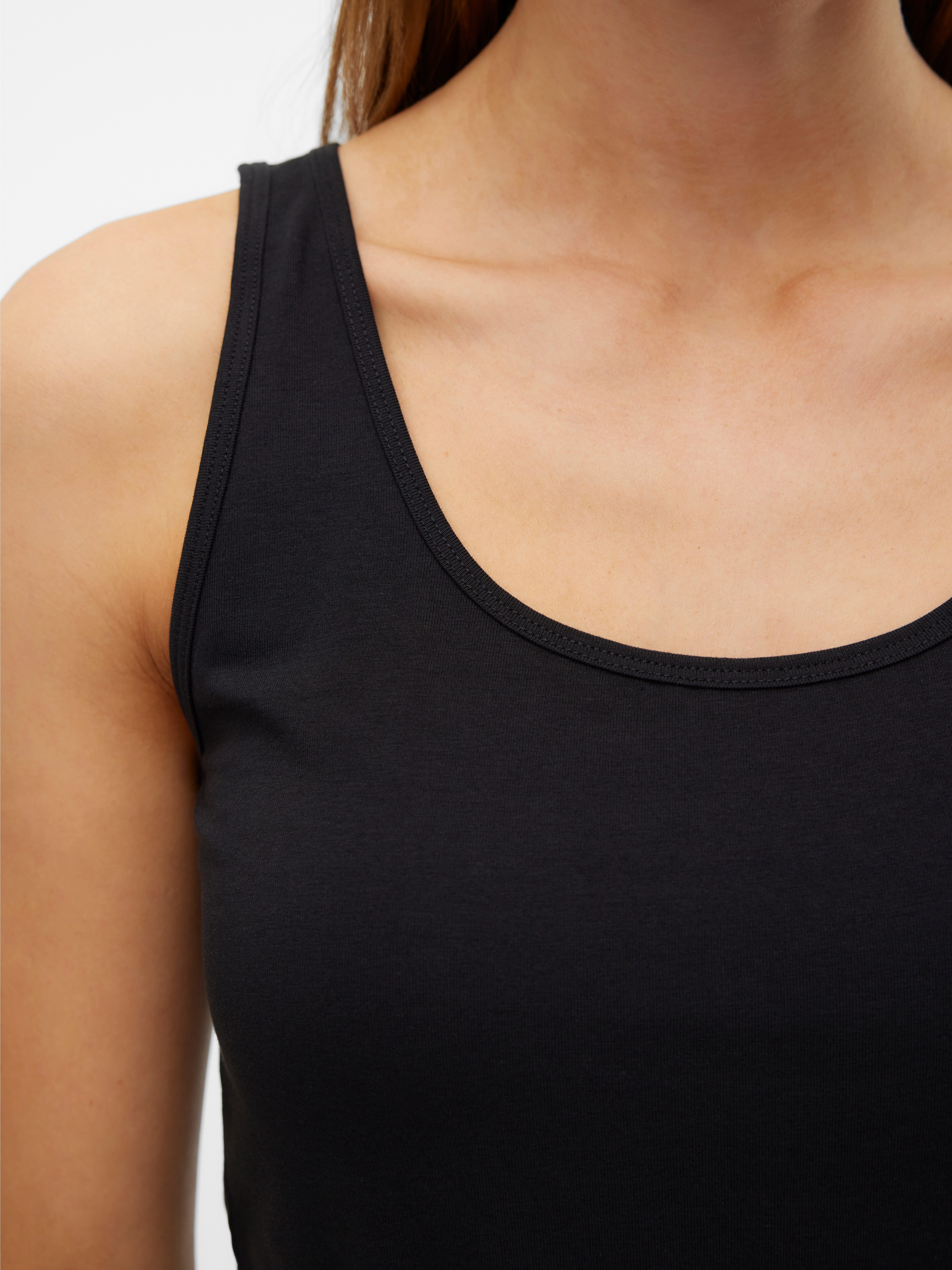 Vero Moda Tanktop VMLULU LONG TANK TOP JRS GA NOOS Baumwollmischung, regular fit