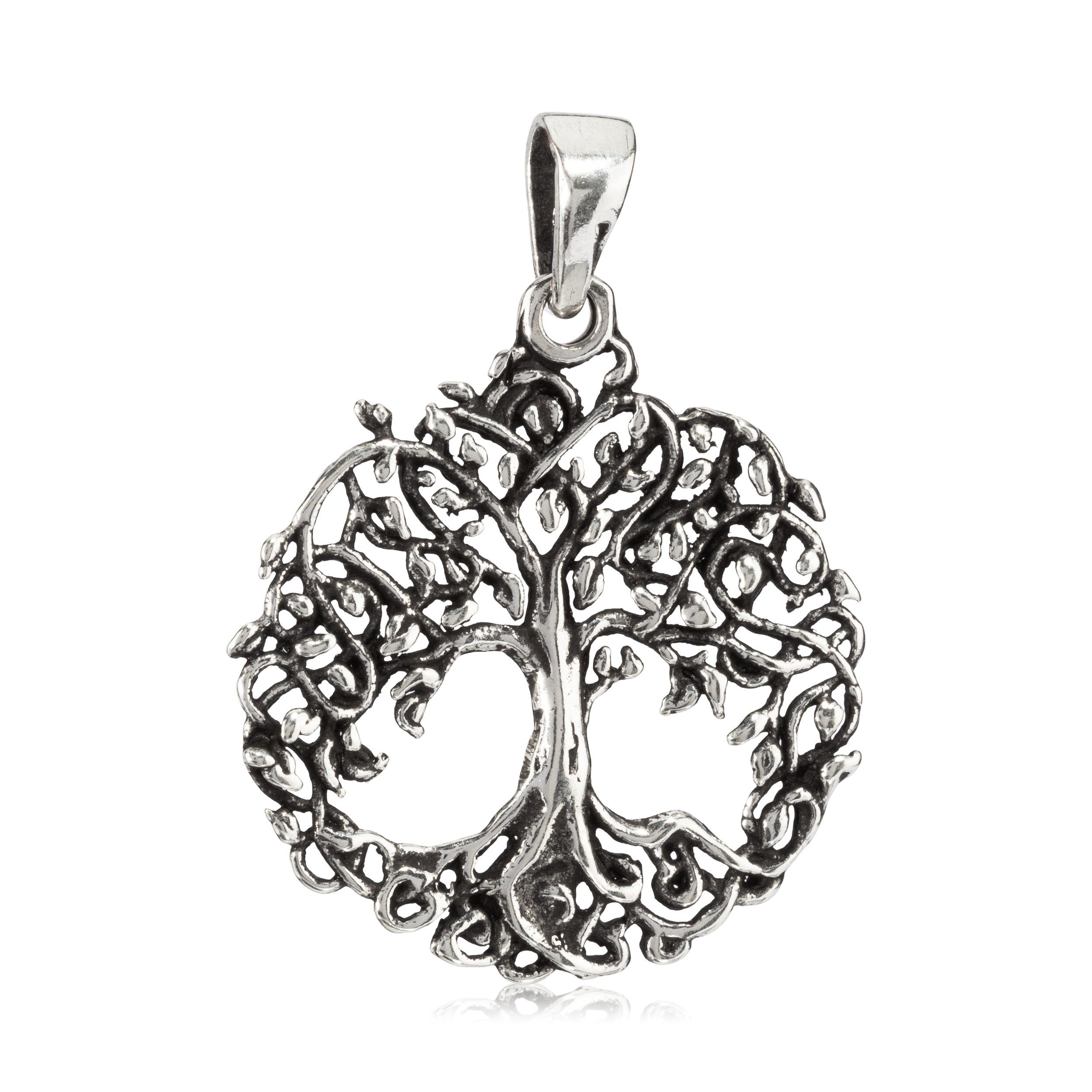 NKlaus Kettenanhänger Kettenanhänger Baum des Lebens 925 Silber 2cm Kel, 925 Sterling Silber Silberschmuck für Damen