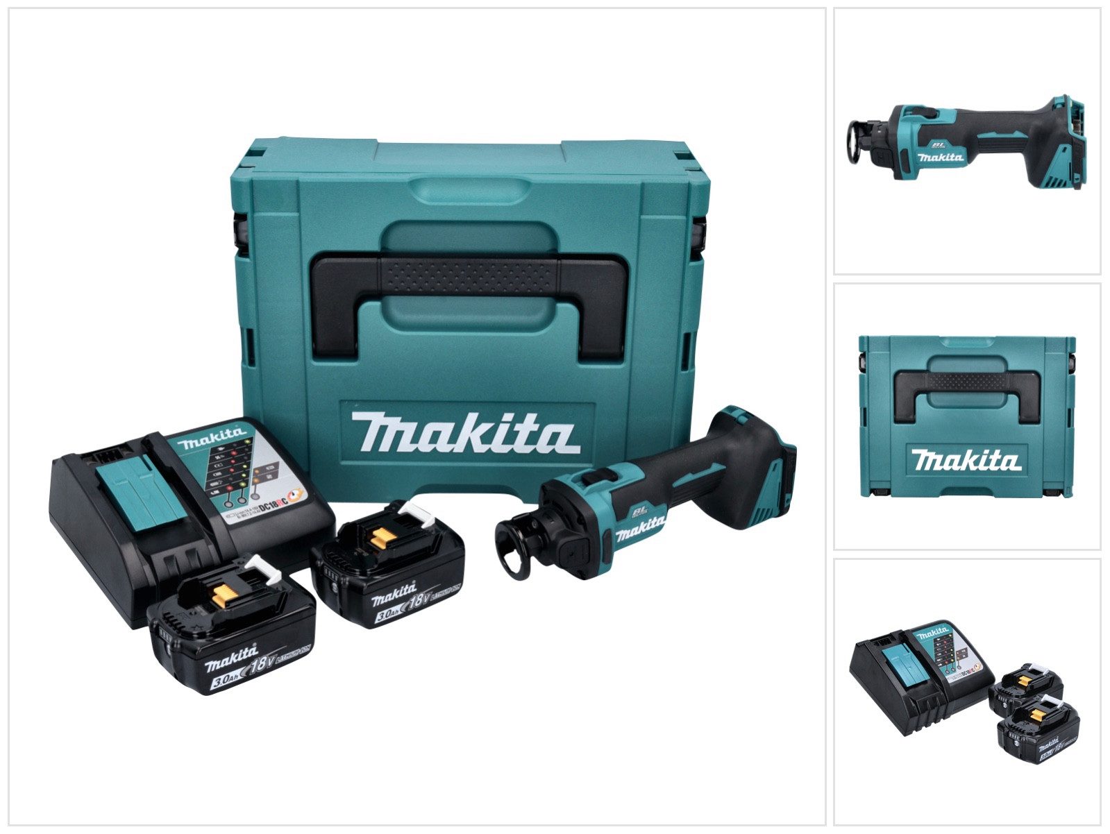 Makita Rotationsschleifer DCO 181 RFJ Akku Rotationsschneider 18 V 32000 U/min Brushless