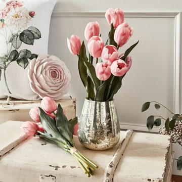Kunstblume Deko-Blume 14er Set Bertien rosa/grün, Mirabeau, Höhe 40.0 cm