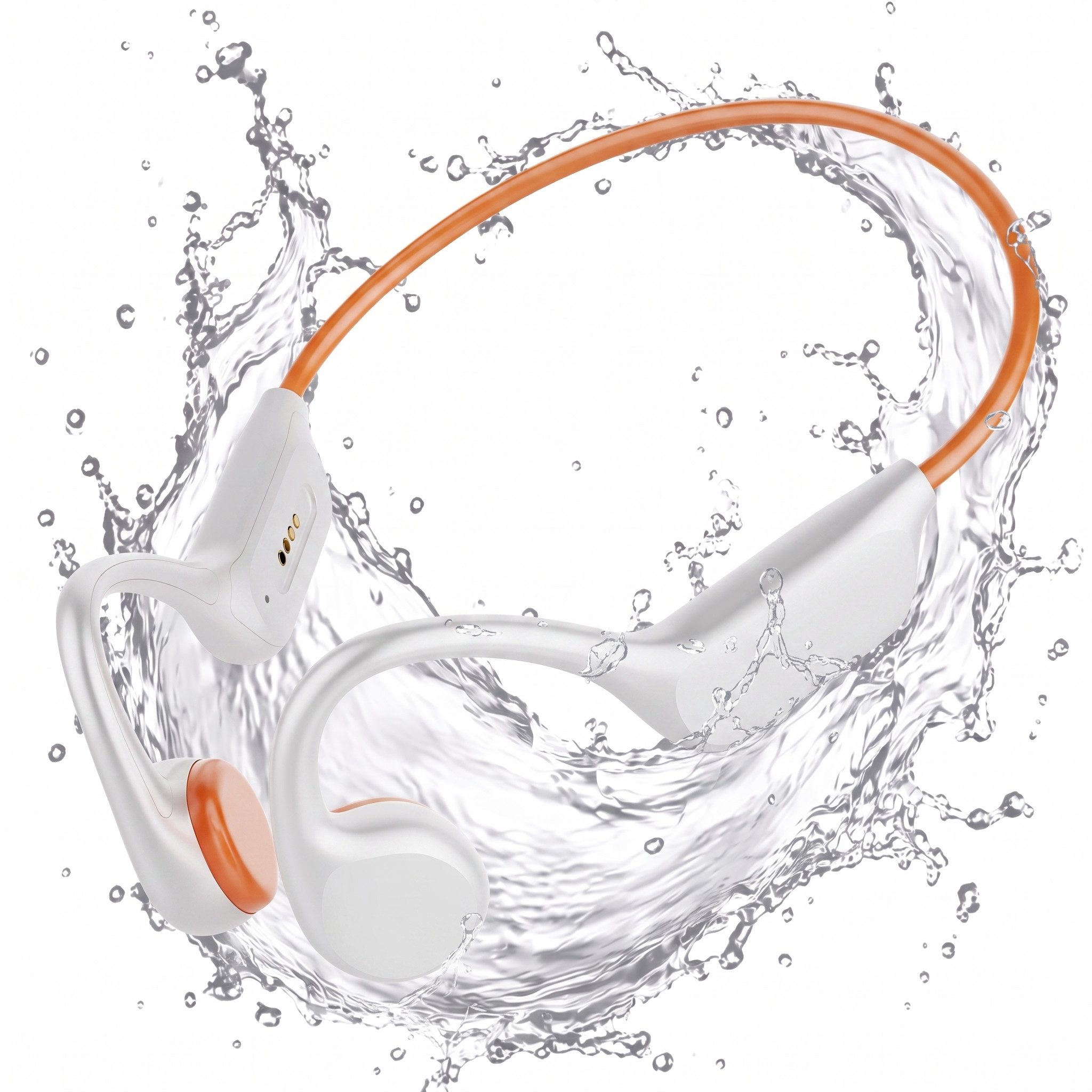 Vashoy X7S knochenschall kopfhörer,IPX8 wasserdicht,fürs schwimmen Bluetooth-Kopfhörer (Ladezubehör, MP3‑Modus mit 32 GB Speicher, Bluetooth, magnetisches Laden)