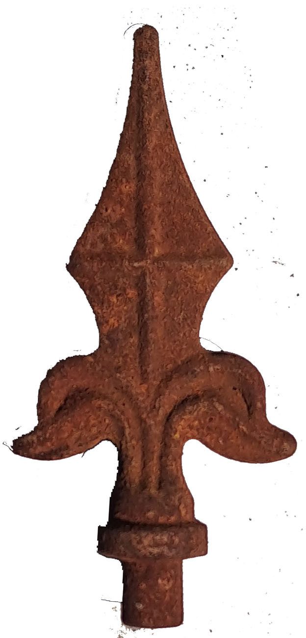 EdelrostPassion Rankhilfe, Edelrost Zaunspitze, aus Metall, DIY, Zaunbau, Rankstab, H:12cm