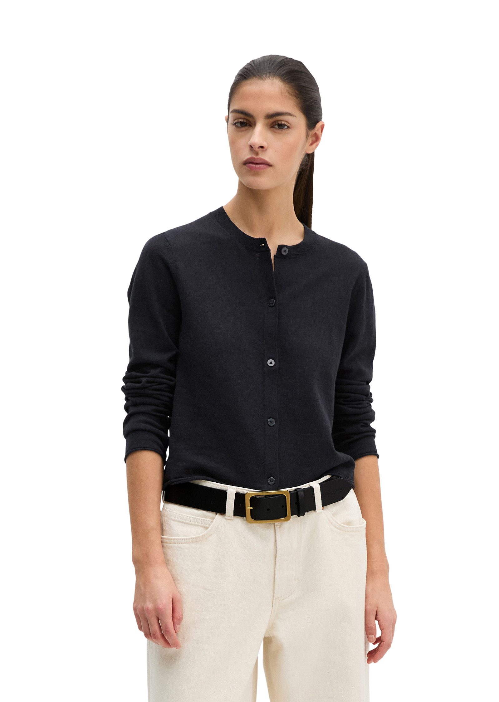 Marc O'Polo Cardigan aus Organic Cotton-Leinen-Mix