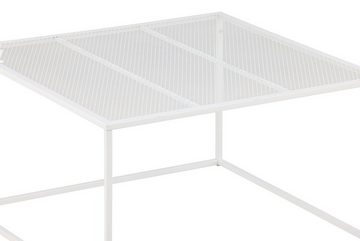 BOURGH Couchtisch NETZ Beistelltisch 80x80cm weiß - modernes Design