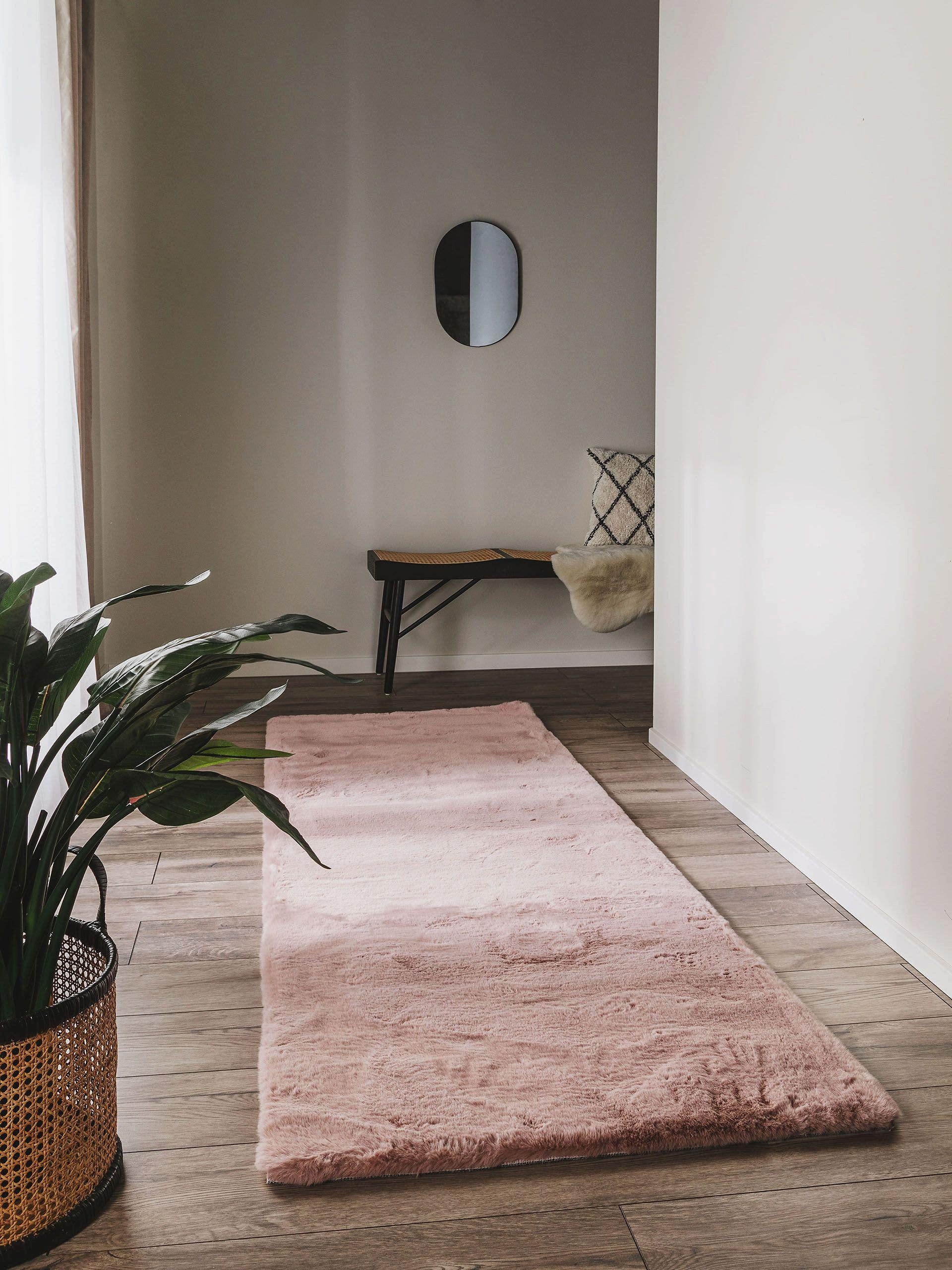 benuta Fellteppich Dave, rechteckig, Höhe: 21 mm, Kunstfaser, Berber, Ethno-Style, Wohnzimmer