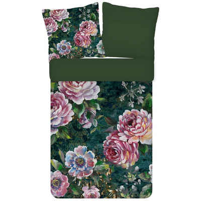 Bettwäsche Fleur multi Trendy Bedding, ESPiCO, Renforcé, 2 teilig, Blüten, Pfingstrose, Ornamente