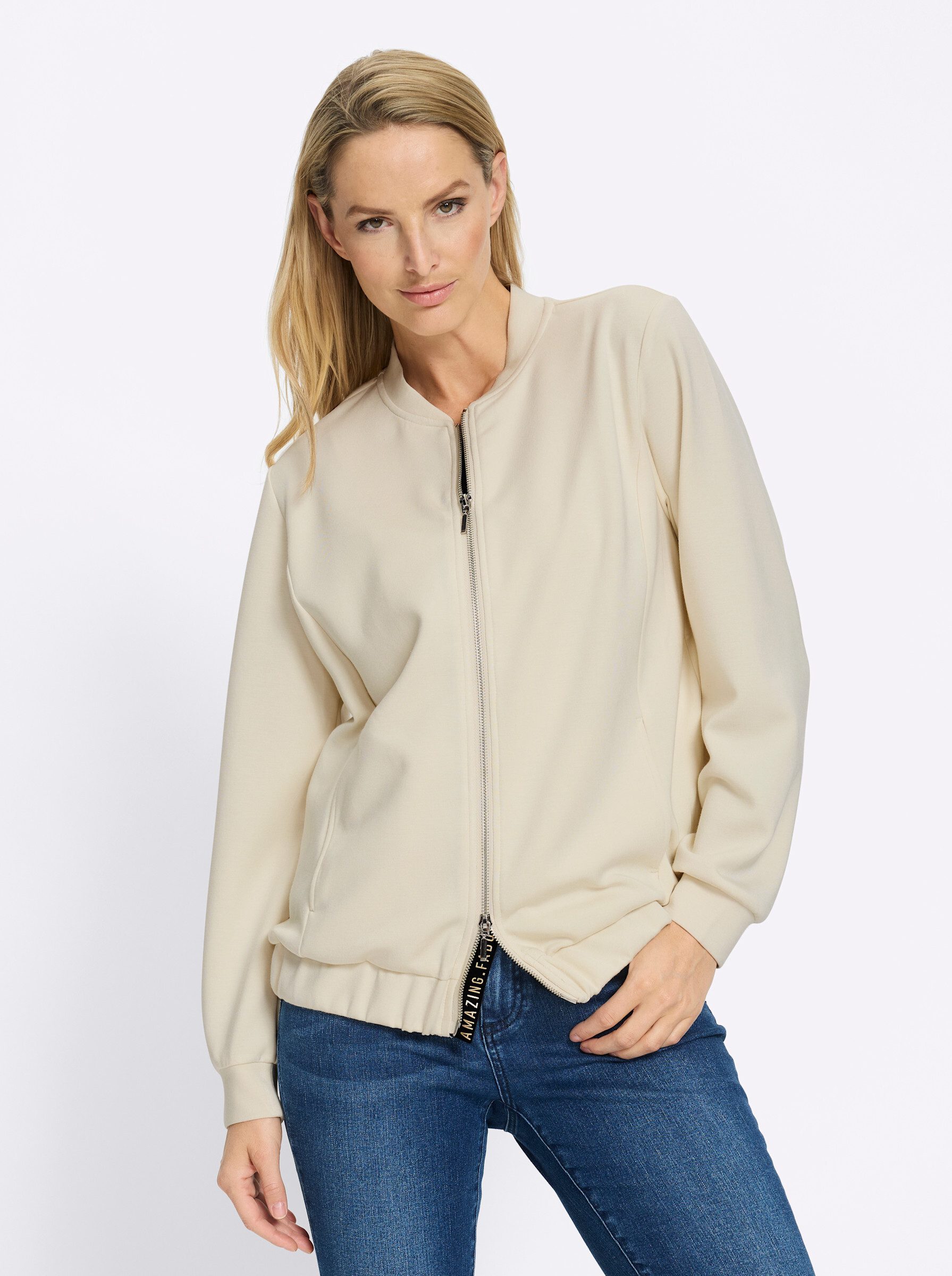 heine Shirtjacke Jersey-Jacke Langarm