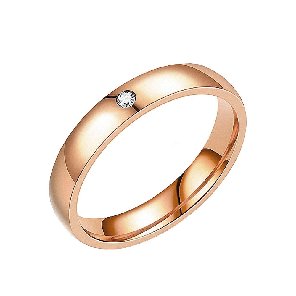 Taffstyle Fingerring Damen Ring Solitärring Verlobungs mit Kristall Rosegold Размер 63(20.1) (Bandring Freundin zum Geburtstag Muttertag Valentinstag Weihnachten), Verlobungsring Fingerring Liebesring Damenring Geschenke für Frauen
