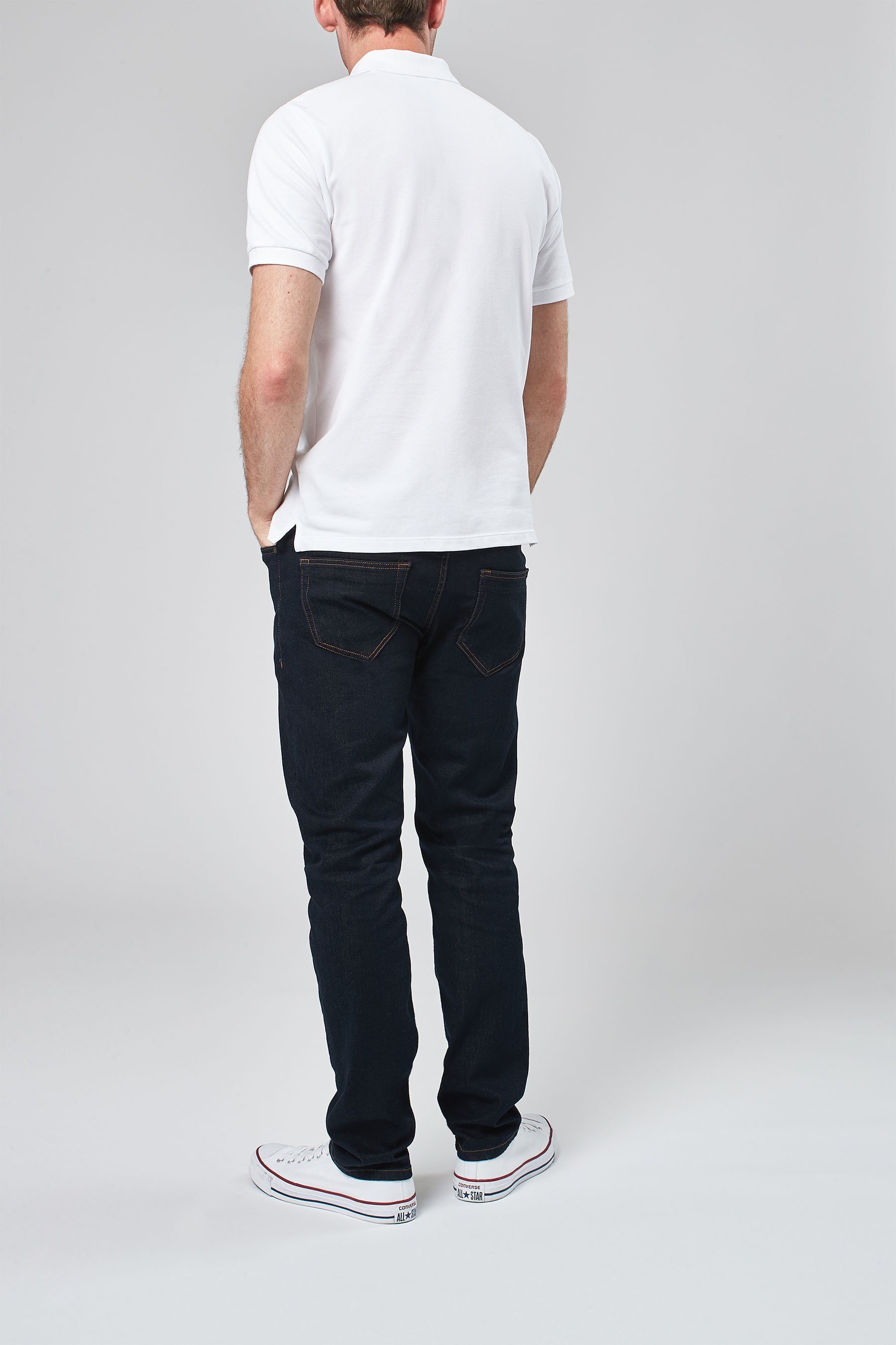 Poloshirt (1-tlg) Piqué-Poloshirt Next White