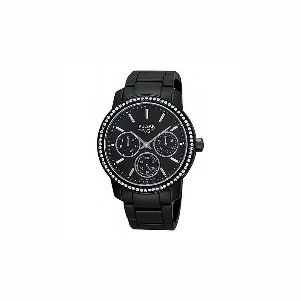 Pulsar Quarzuhr Pulsar Damenuhr Kunststoff 6047X1 36mm Armbanduhr Schwarz